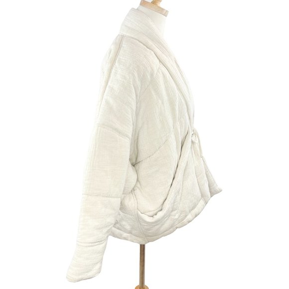 SOLD: 7115 by Szeki Sumo Gauze Puffer in Oatmeal sz S - Picture 3 of 7